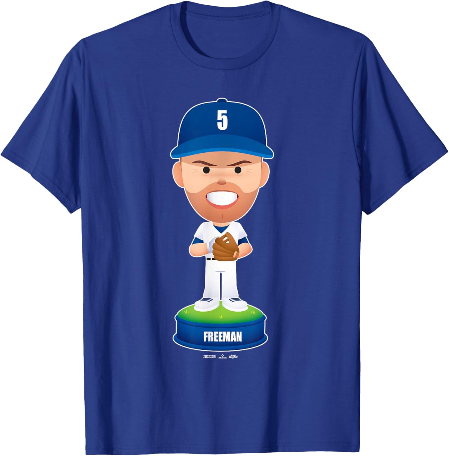 Freddie Freeman Los Angeles Baseball Bobblehead MLBPA T-Shirt - T-Shirt | Royal