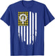 Scottish American Barclay Clan & Stripes Flag T-Shirt - T-Shirt | Royal
