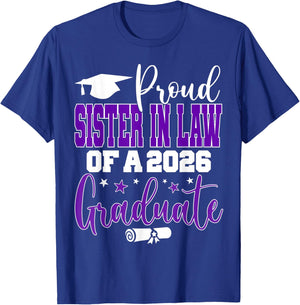 Senior 2026 Proud Sister-in-Law of A Class of 2026 Graduate T-Shirt - T-Shirt | Royal