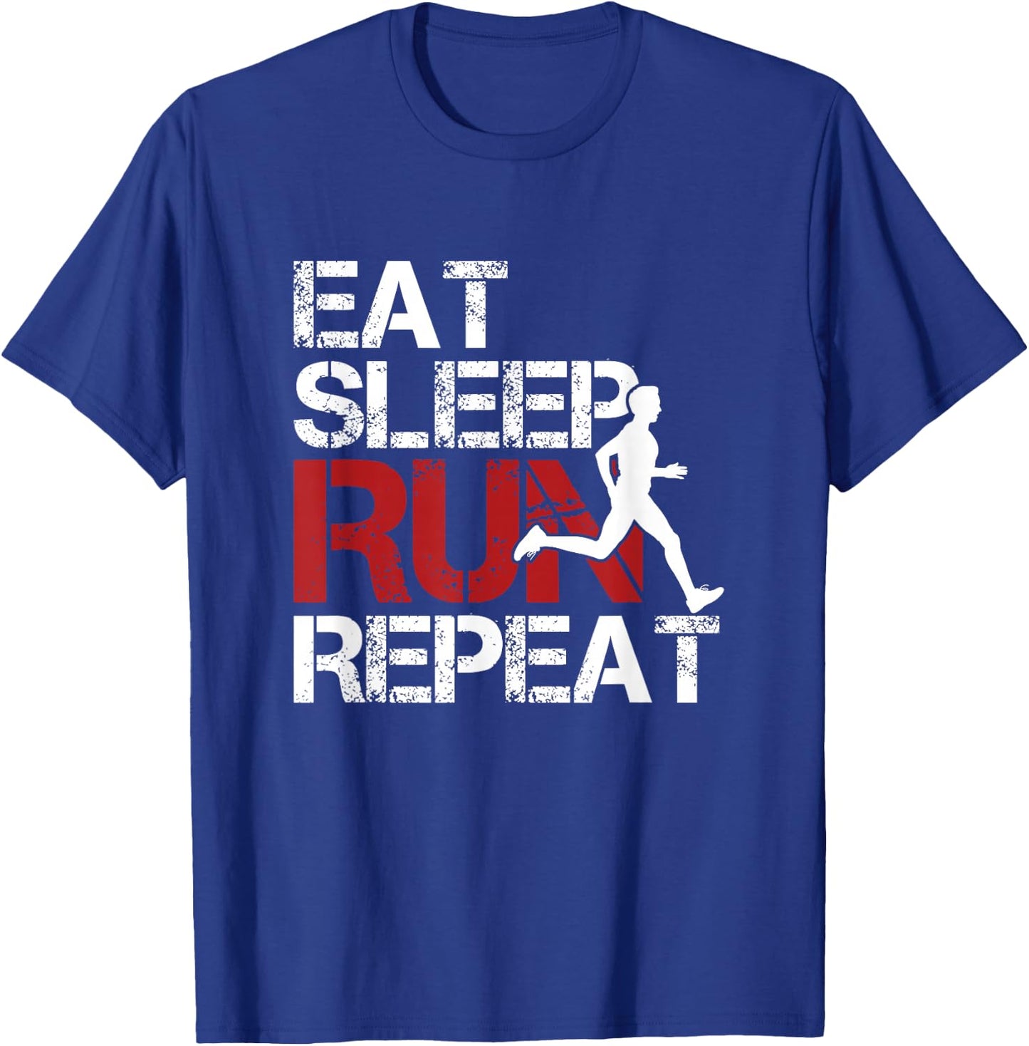 Eat Sleep Run Repeat Track & Field Running T-Shirt - T-Shirt | Royal