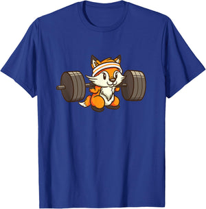 Fox Deadlift Powerlifting Weightlifting Gym Lovers Gift T-Shirt - T-Shirt | Royal