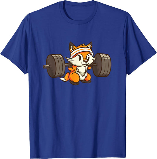 Fox Deadlift Powerlifting Weightlifting Gym Lovers Gift T-Shirt - T-Shirt | Royal