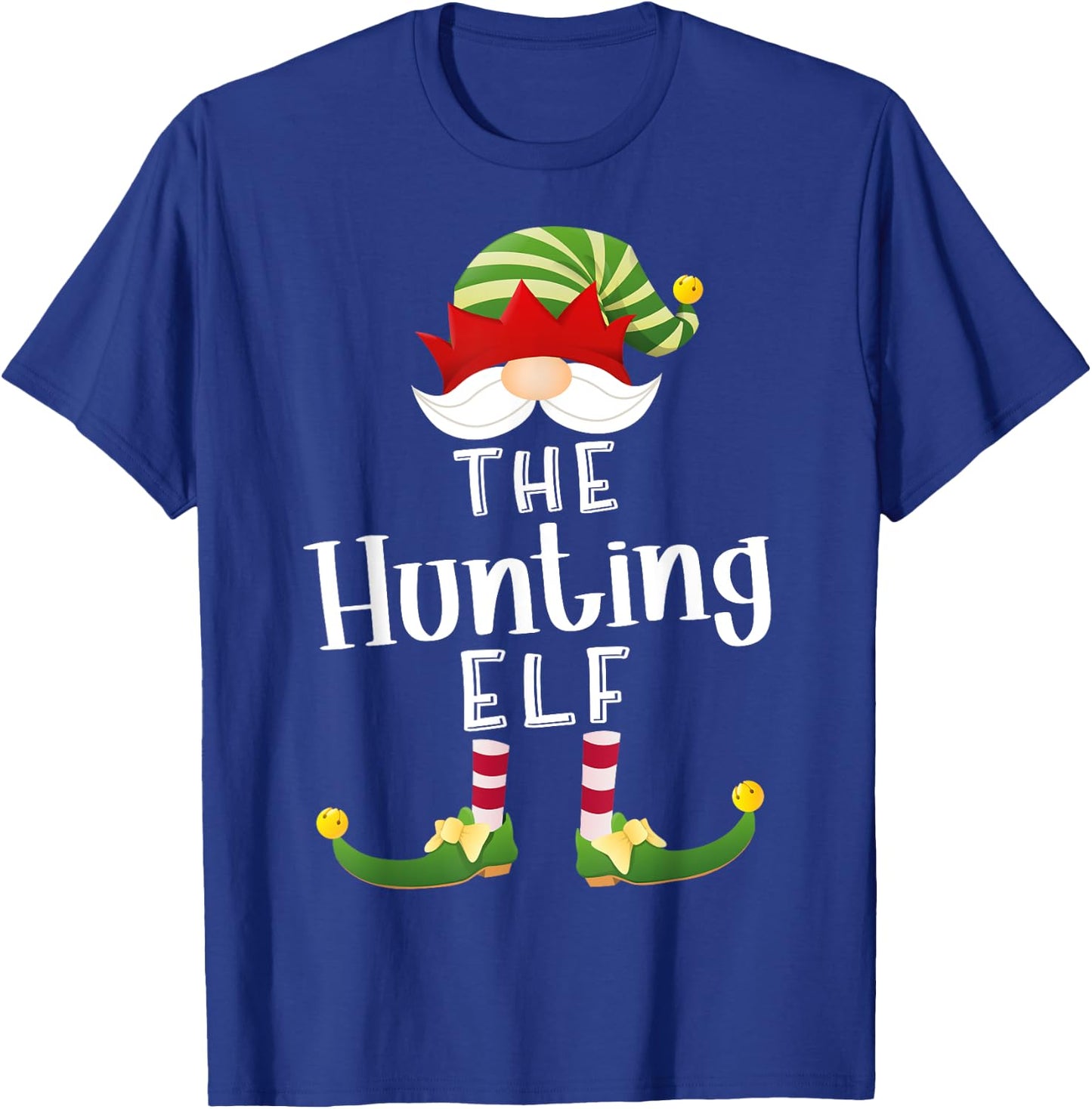 Hunting Elf Group Christmas Funny Pajama Party T-Shirt - T-Shirt | Royal