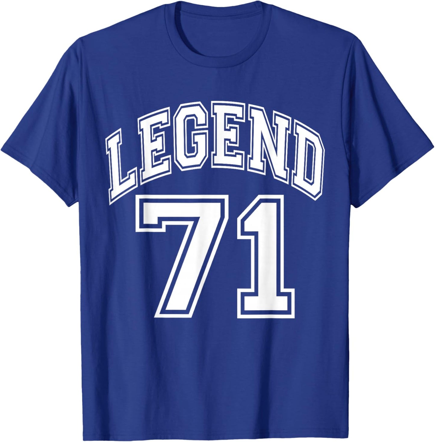 Legend 71 Years Old Number Team 71st Birthday Graphic T-Shirt - T-Shirt | Royal