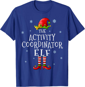 Activity Coordinator Elf Funny Groupe Matching Christmas T-Shirt - T-Shirt | Royal