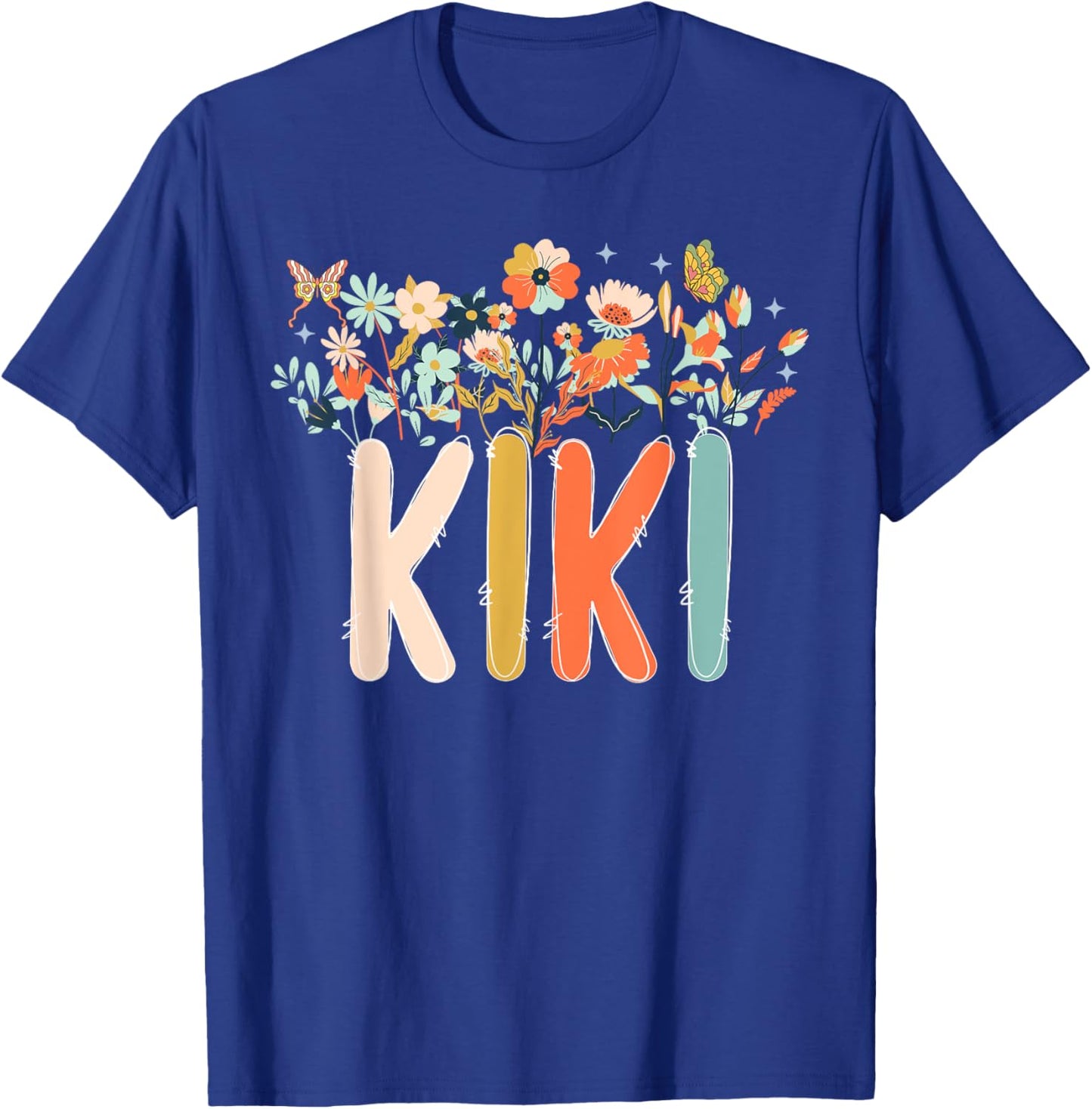 Kiki Flowers Kiki Grandmother Kiki Grandma Appreciation T-Shirt - T-Shirt | Royal