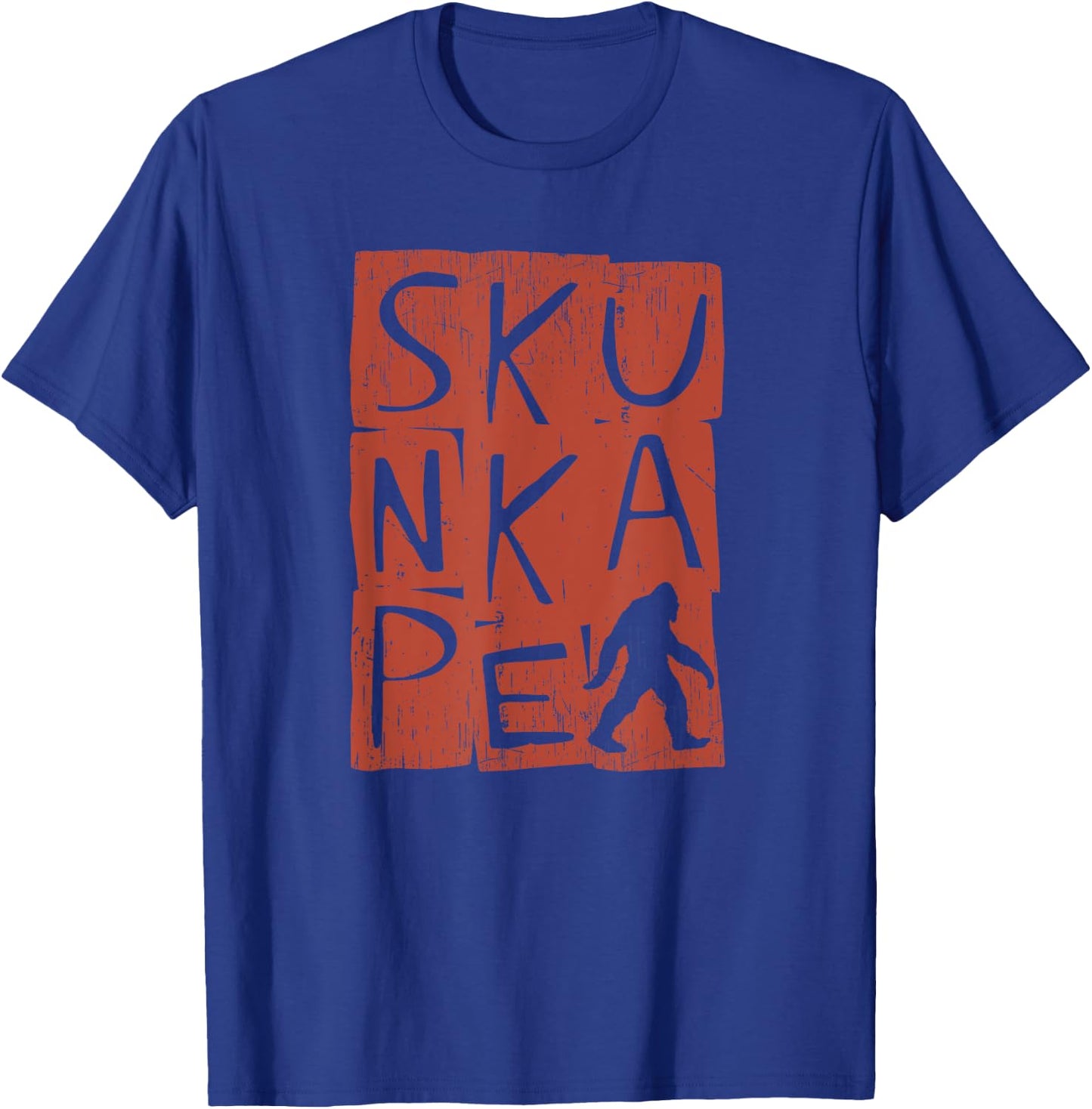 Skunk Ape - Sasquatch Florida Bigfoot Grunge Cryptid T-Shirt - T-Shirt | Royal