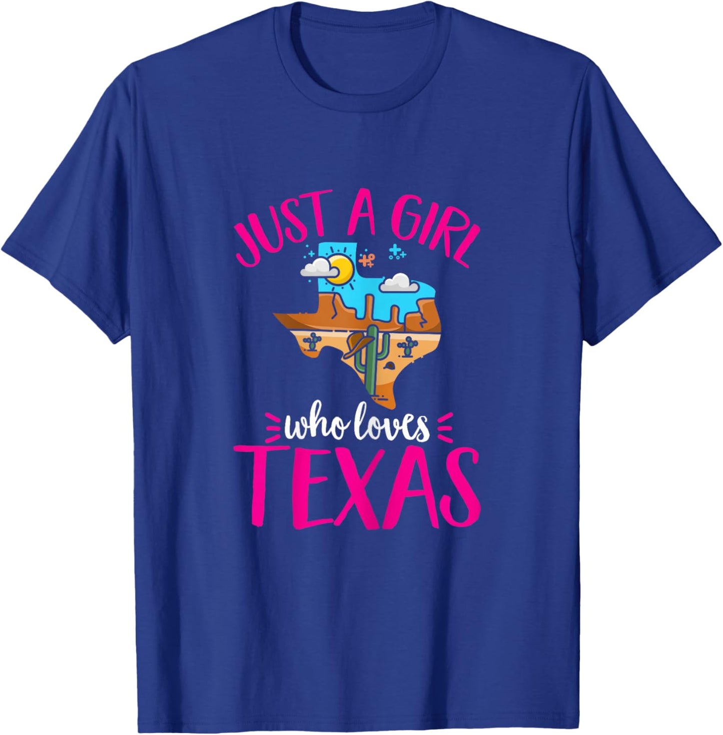 Texas Home Love Texan Girl Who Loves Her Texas T-Shirt - T-Shirt | Royal