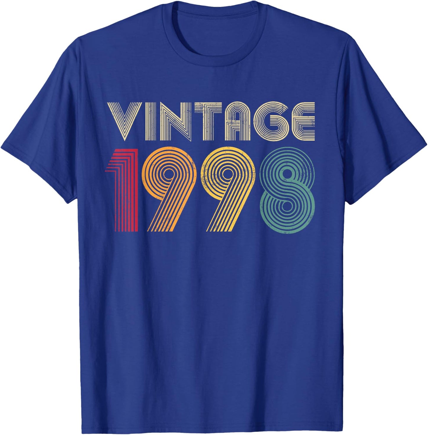 27th Birthday Gift Classic 1998 Vintage Men Women 27 Years T-Shirt - T-Shirt | Royal