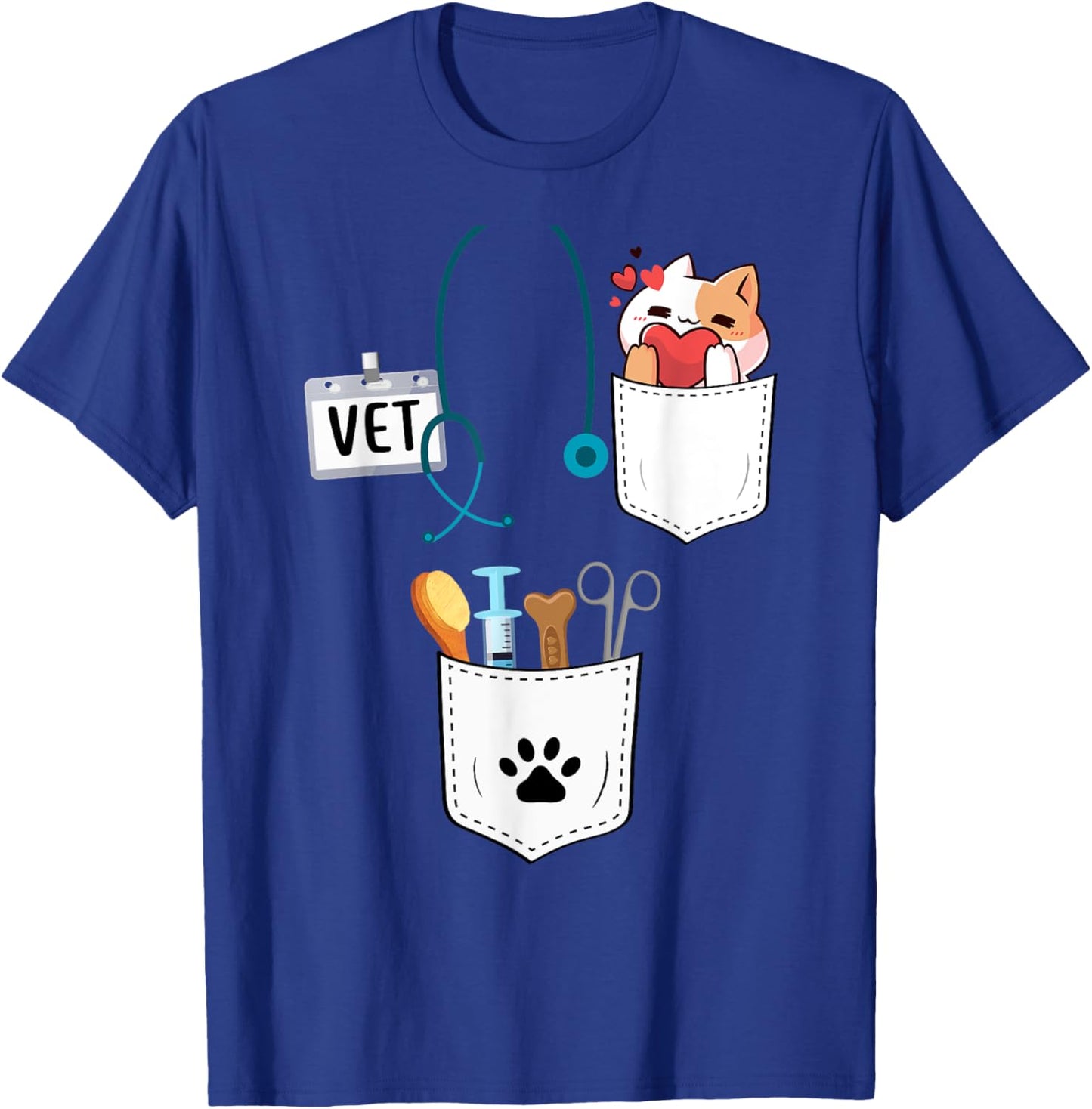 Vet Tech Veterinarian Halloween Costume For Adult Kids Women T-Shirt - T-Shirt | Royal