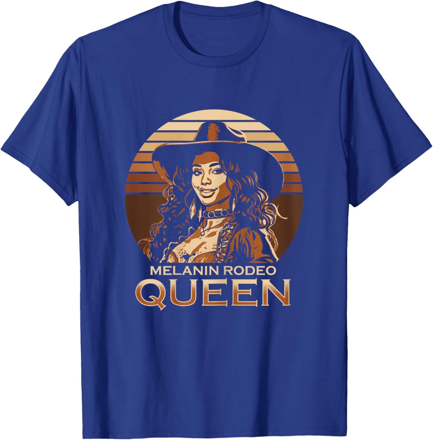 Melanin Rodeo Queen Bronc Riding African American T-Shirt - T-Shirt | Royal