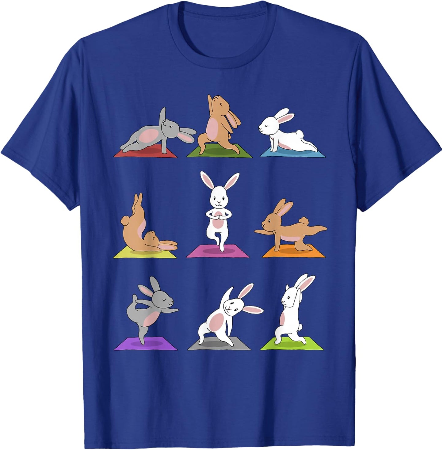 Bunny Yoga Funny Rabbits in Yoga Poses Sports T-Shirt - T-Shirt | Royal