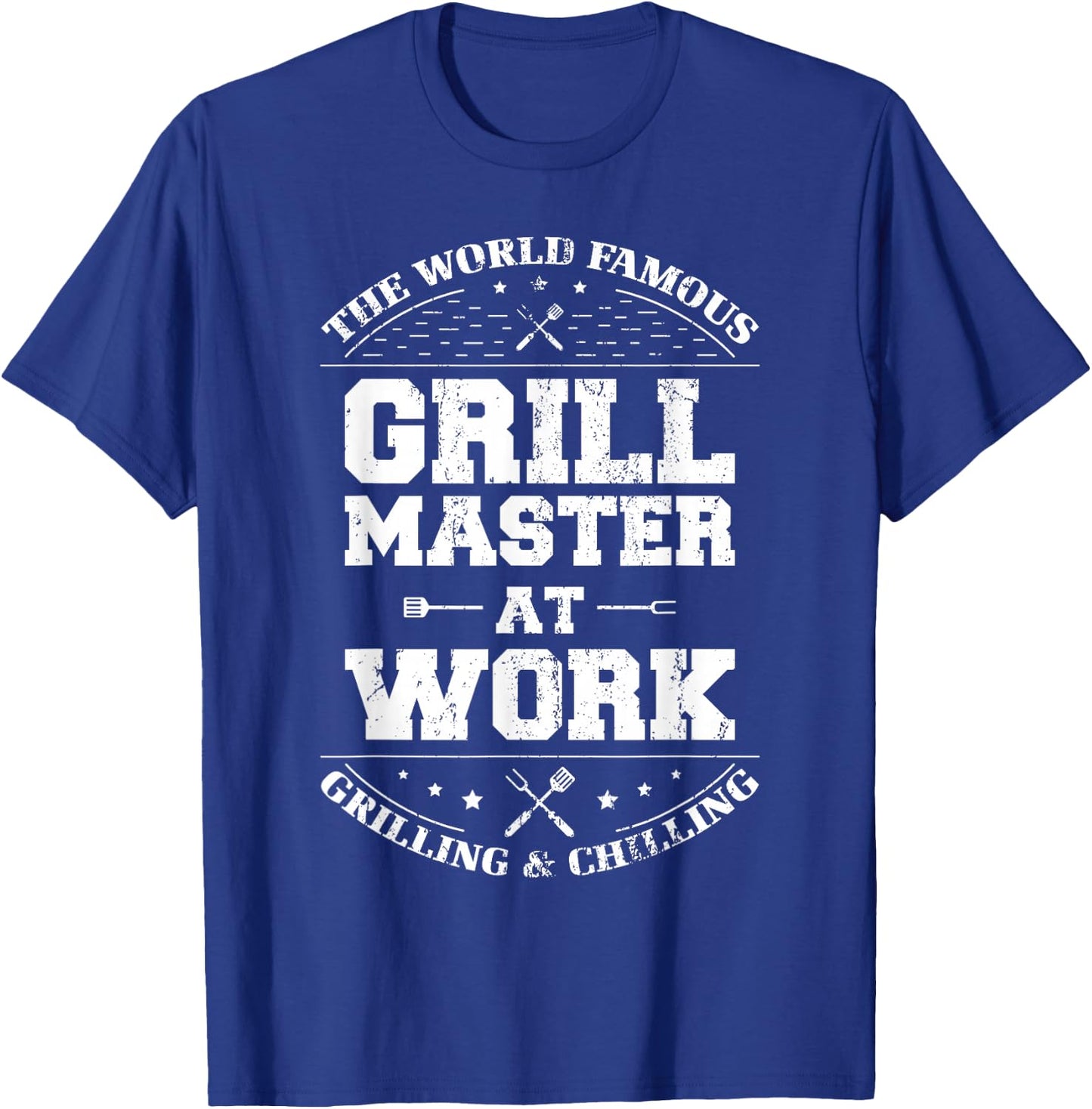 Funny Grill Master BBQ Chef Smoked Meat Lover Gift Barbecue T-Shirt - T-Shirt | Royal