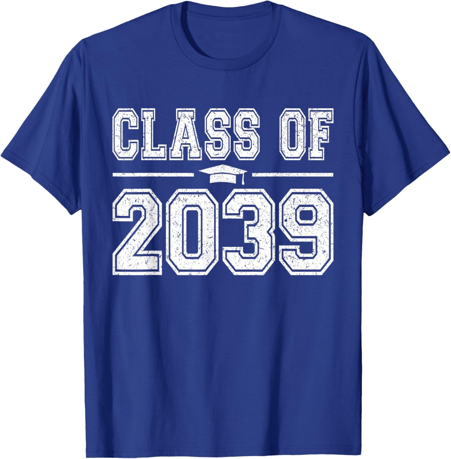 Class of 2039 Kindergarten Grow With Me Kinder Graduation T-Shirt - T-Shirt | Royal