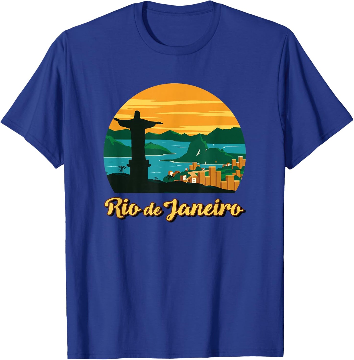 Rio De Janeiro Brazil Beach Surf Ocean Brazilian Island Bay T-Shirt - T-Shirt | Royal