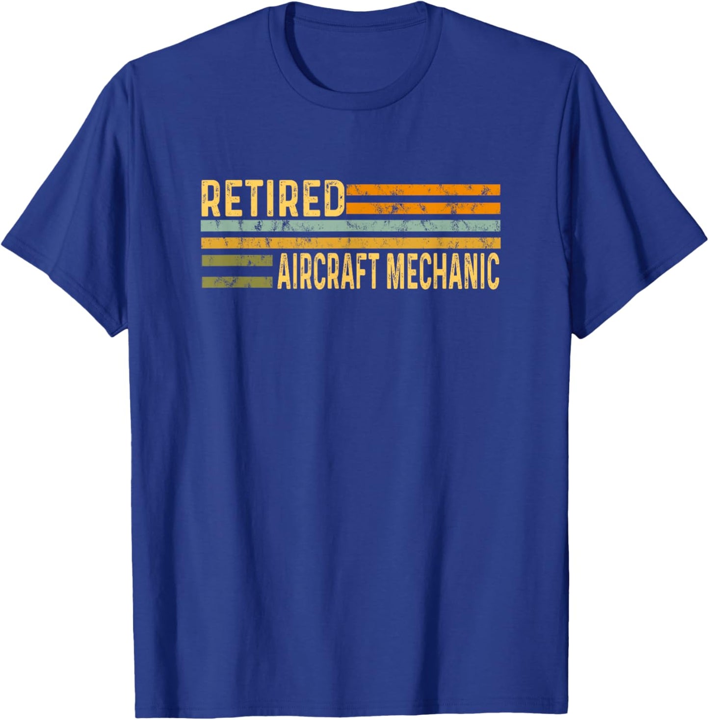 Retired Aircraft Mechanic - Retirement Retire Airplane Plane T-Shirt - T-Shirt | Royal