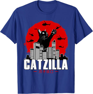 Catzilla Cute Cat Stuff For Cat Lover, Cat Mom, Cat Dad T-Shirt - T-Shirt | Royal
