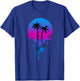 Vintage Retro Sunset Palm Tree T-Shirt - T-Shirt | Royal