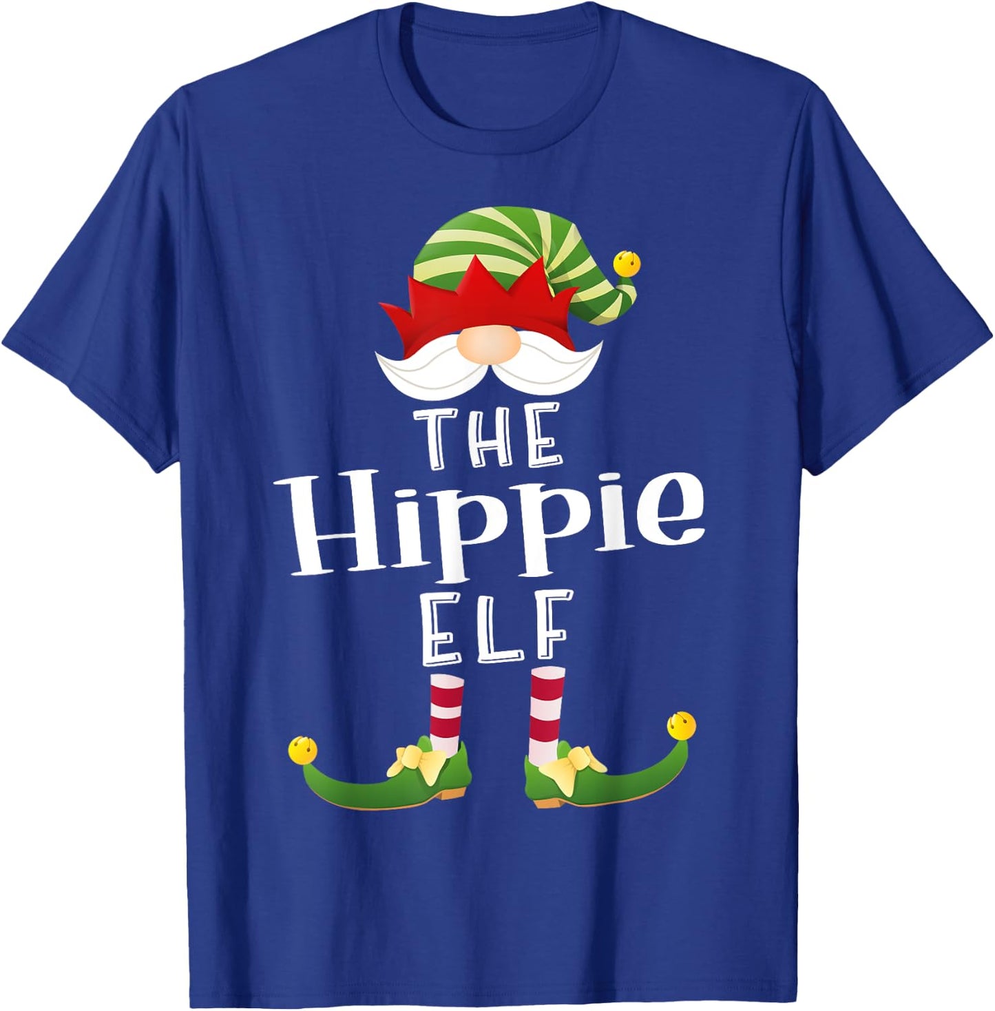 Hippie Elf Group Christmas Funny Pajama Party T-Shirt - T-Shirt | Royal