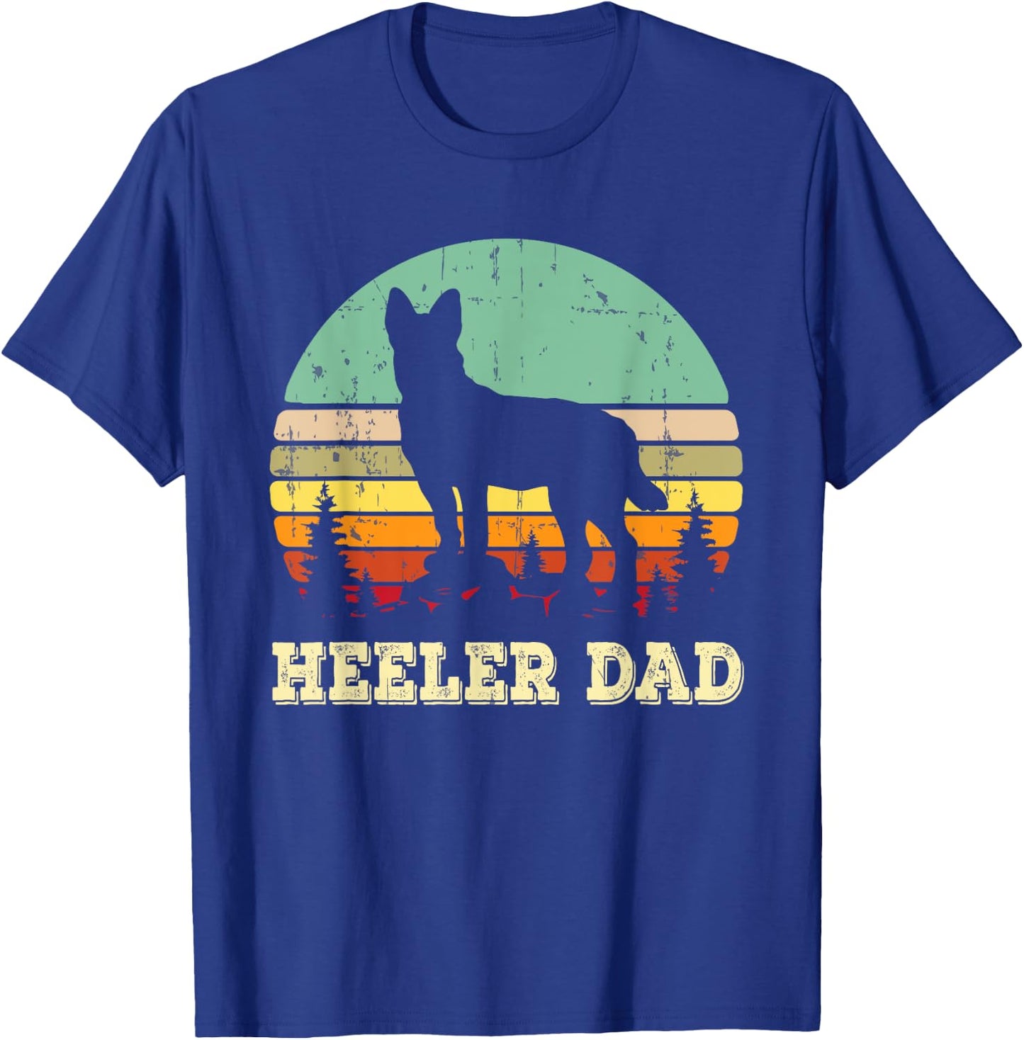 Australian Cattle Dog Red Blue Pet Heeler Dad Cute Gift T-Shirt - T-Shirt | Royal