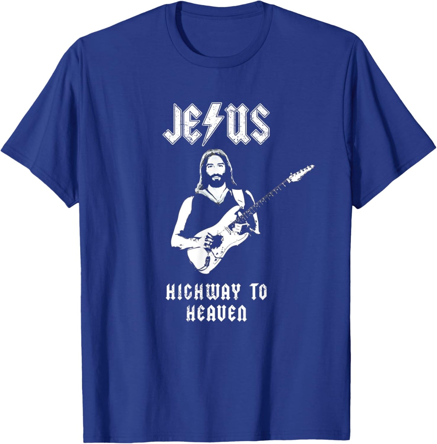 Jesus Rock and Roll Christian Music Worship Bible Verse T-Shirt - T-Shirt | Royal