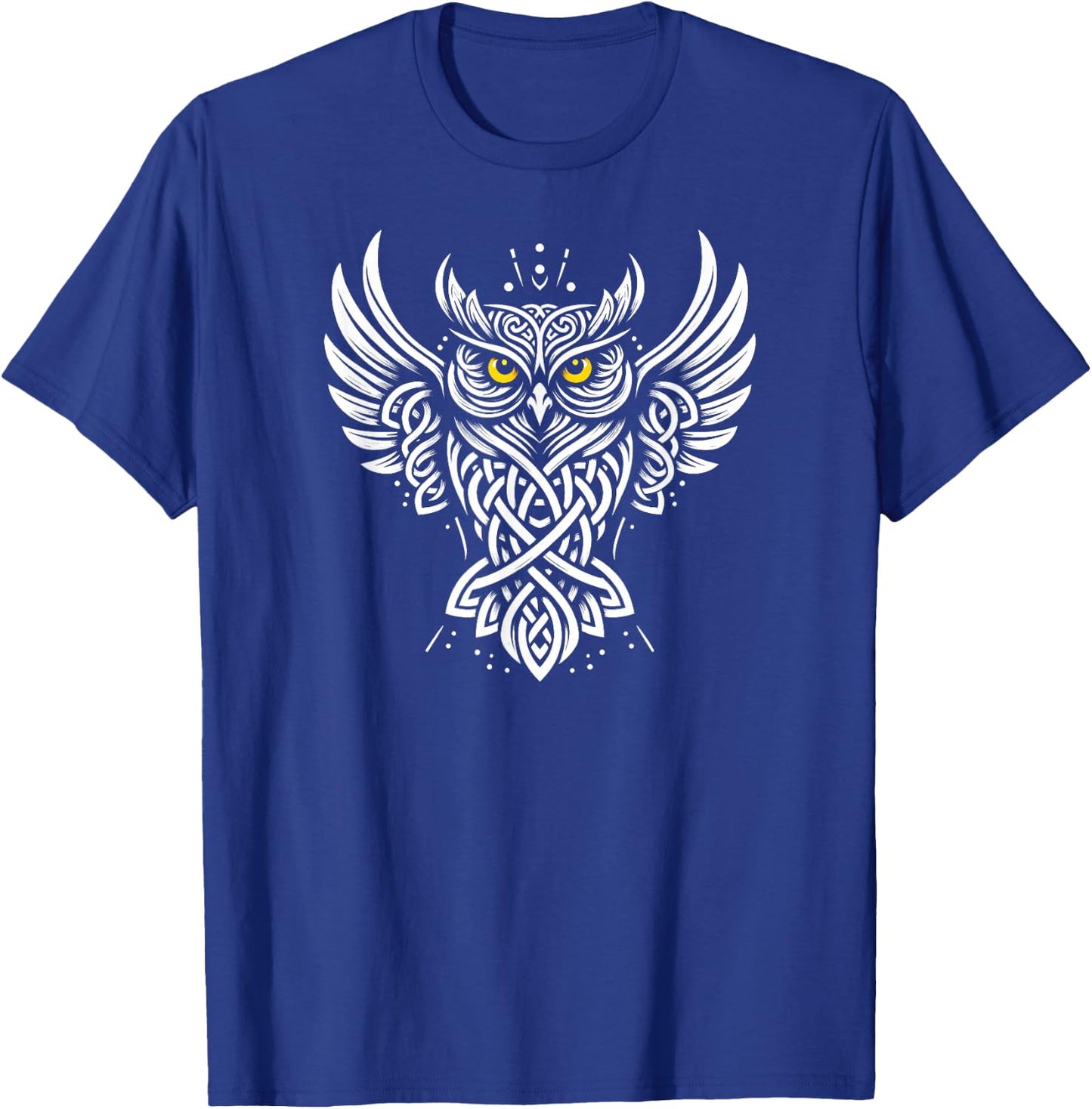 Tribal Tattoo Celtic Owl T-Shirt - T-Shirt | Royal