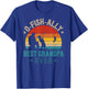 Vintage Fishing Best Grandpa Ever Ofishally Sunset Fisherman T-Shirt - T-Shirt | Royal