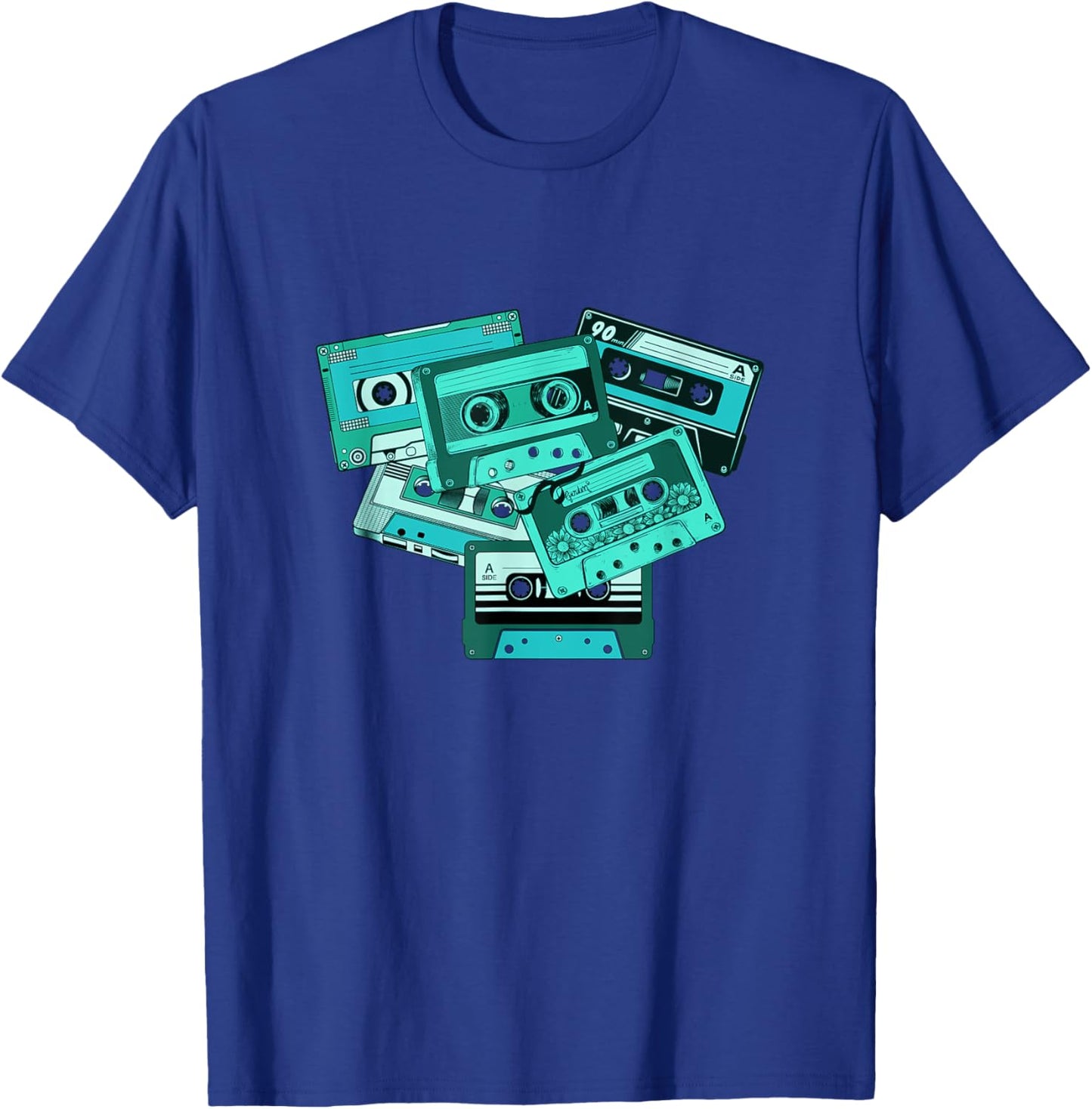 Light Teal Aqua Old School Tapes Teal Aqua Color Graphic T-Shirt - T-Shirt | Royal