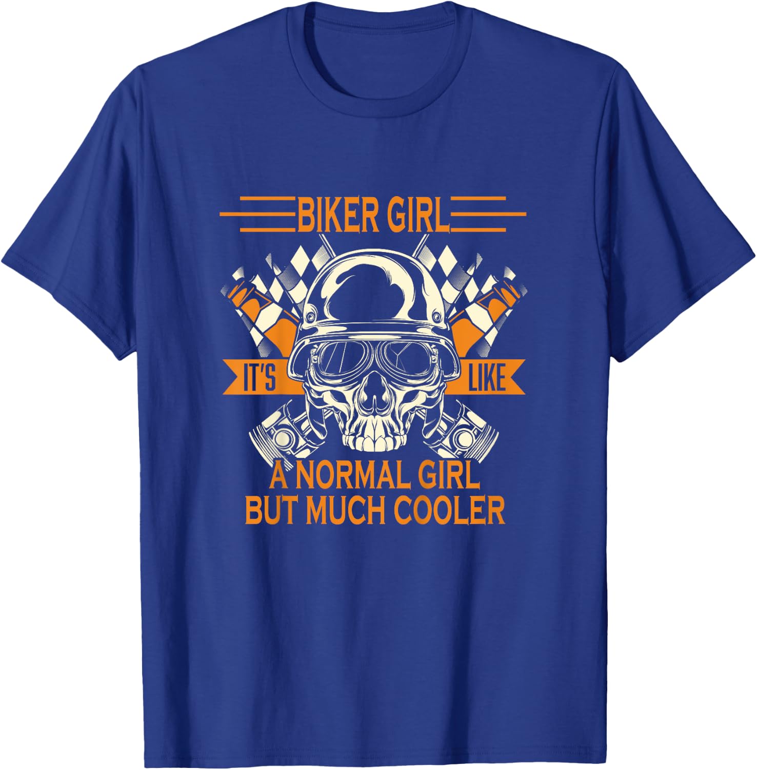 Retro Biker Girl Motorcycle Gift Biker Daughter T-Shirt - T-Shirt | Royal