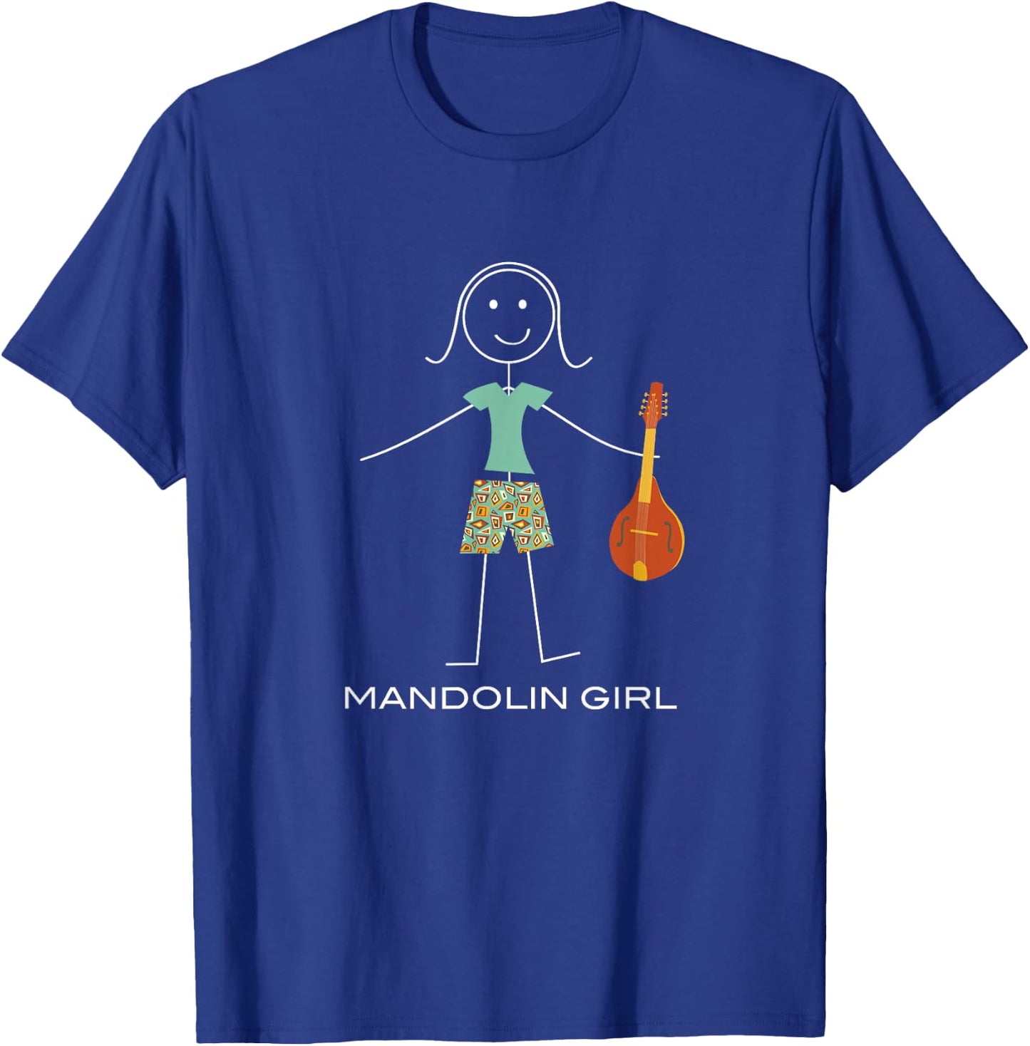 Funny Mandolin Girl Mandolin Player T-Shirt - T-Shirt | Royal
