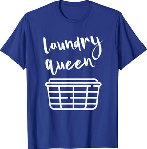 Laundry Queen Women's Love Cleaning Clothes Washer Fun Gift T-Shirt - T-Shirt | Royal