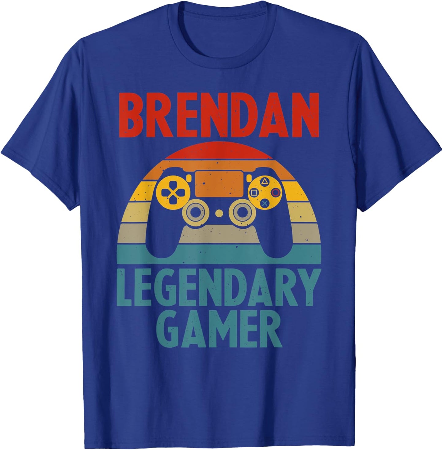 BRENDAN Gift Name Personalized Funny Gaming Geek Birthday T-Shirt - T-Shirt | Royal