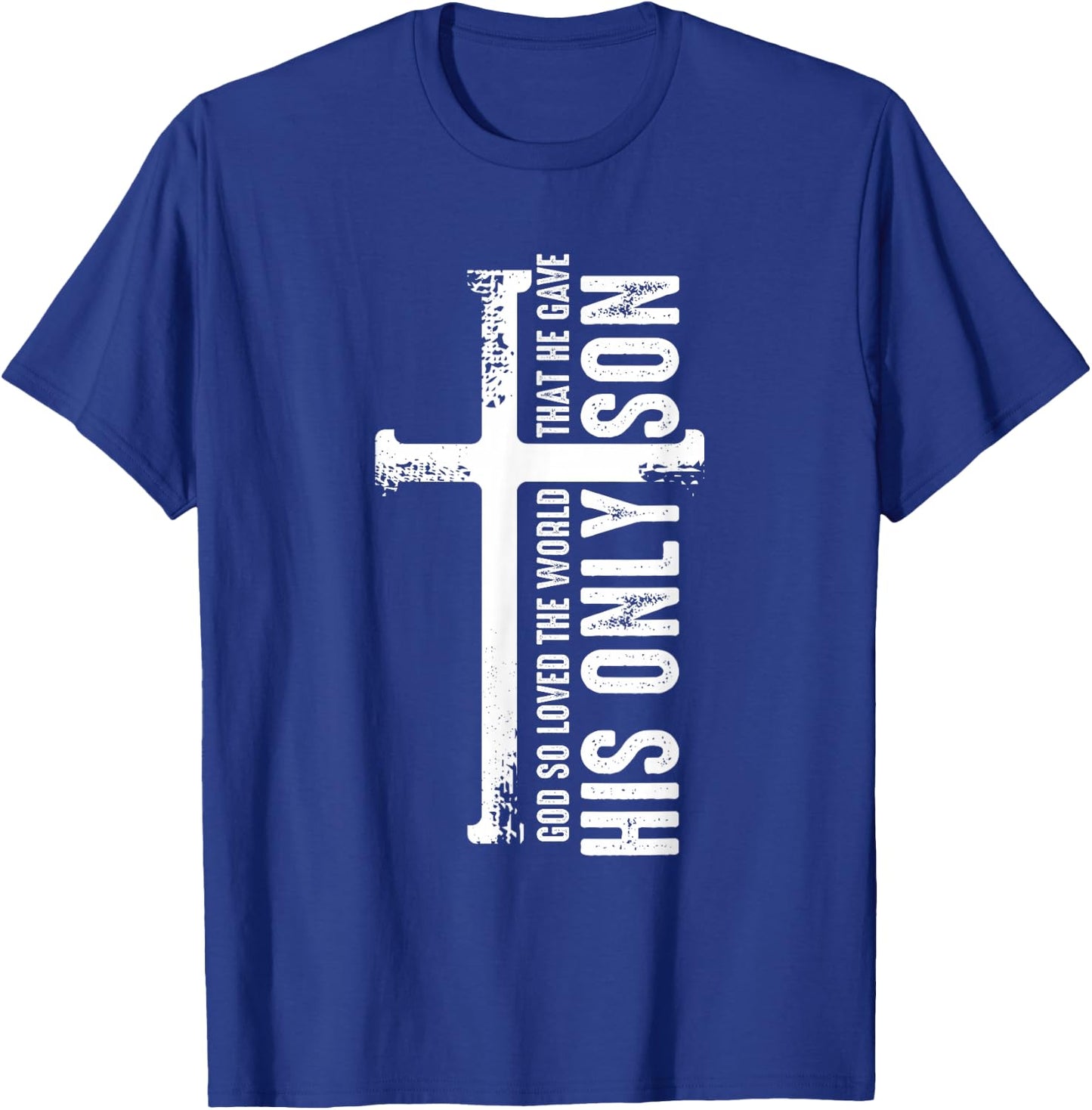 Christian Cross Bible Verse Scripture Faith T-Shirt - T-Shirt | Royal