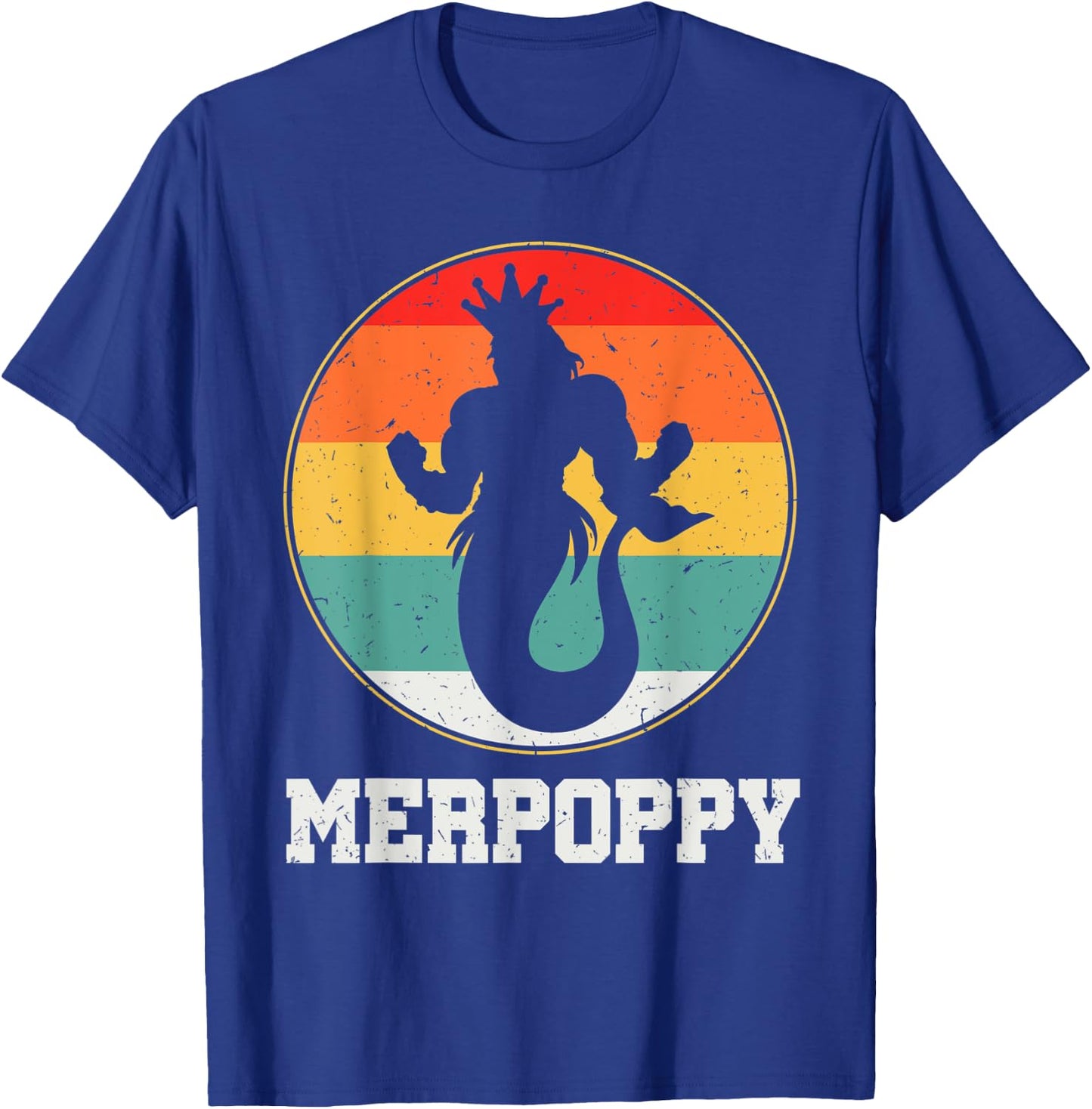 Merpoppy Security Merman Mermaid Grandpa Fish Grandfather T-Shirt - T-Shirt | Royal