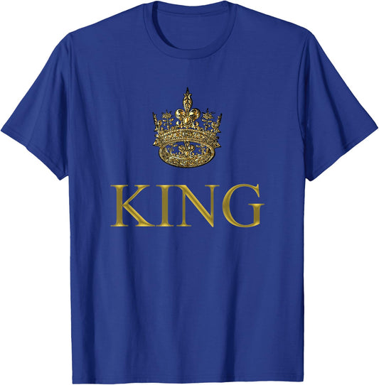 King Gold Crown Royalty Birthday Gift T-Shirt - T-Shirt | Royal