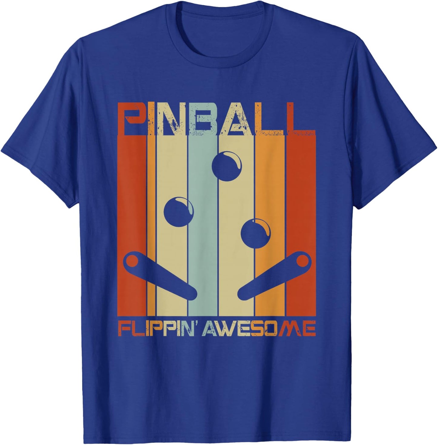 Pinball Funny Retro Vintage Arcade Game Machine Lover Gift T-Shirt - T-Shirt | Royal
