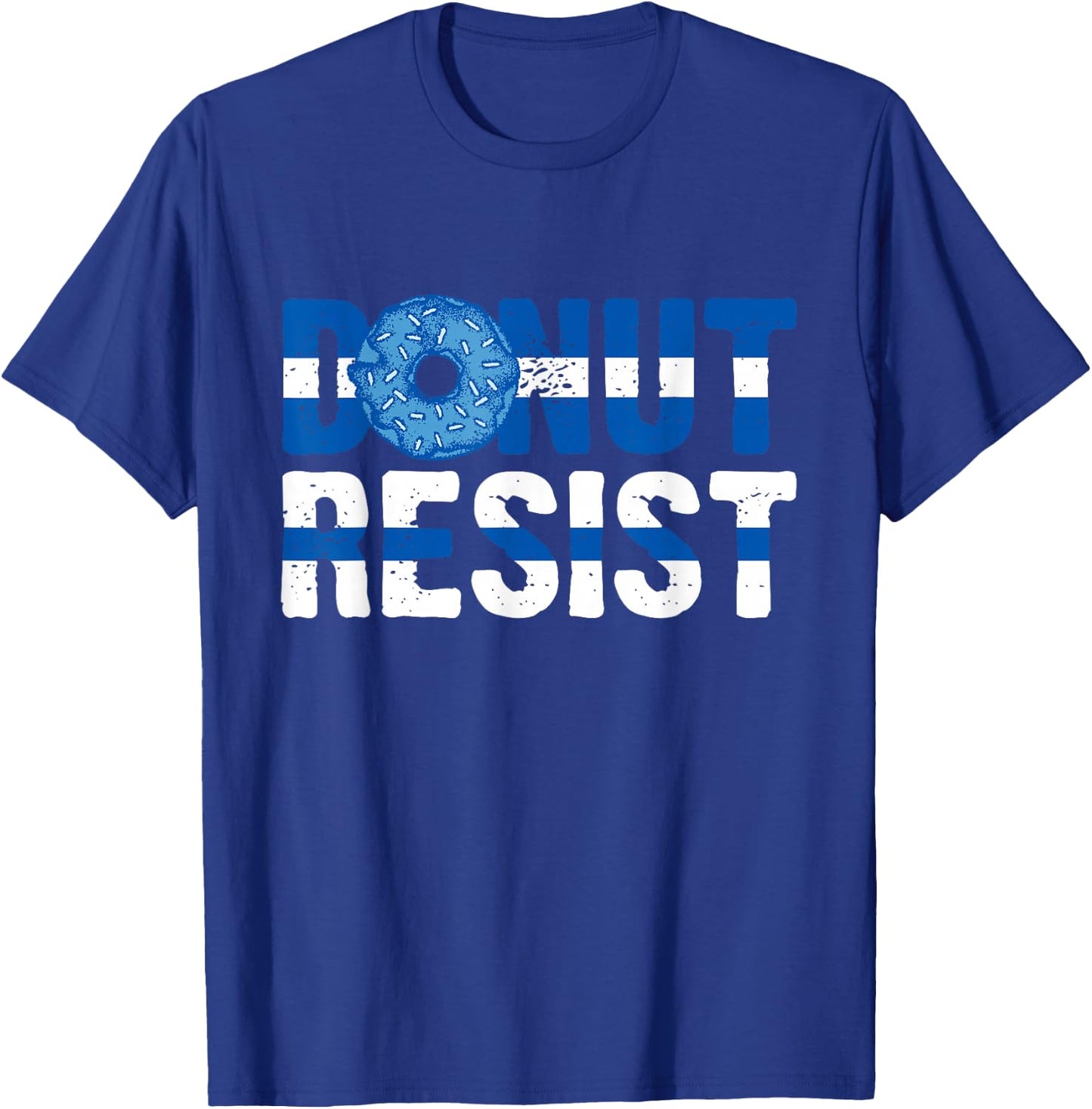 Police Officer - Donut Resist - Thin Blue Line Cop Policeman T-Shirt - T-Shirt | Royal