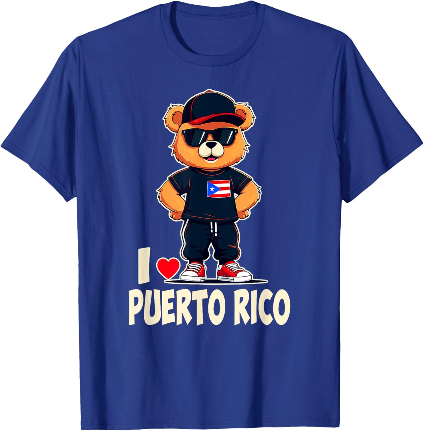 Puerto Rican Flag Teddy Bear I Love Puerto Rico T-Shirt - T-Shirt | Royal