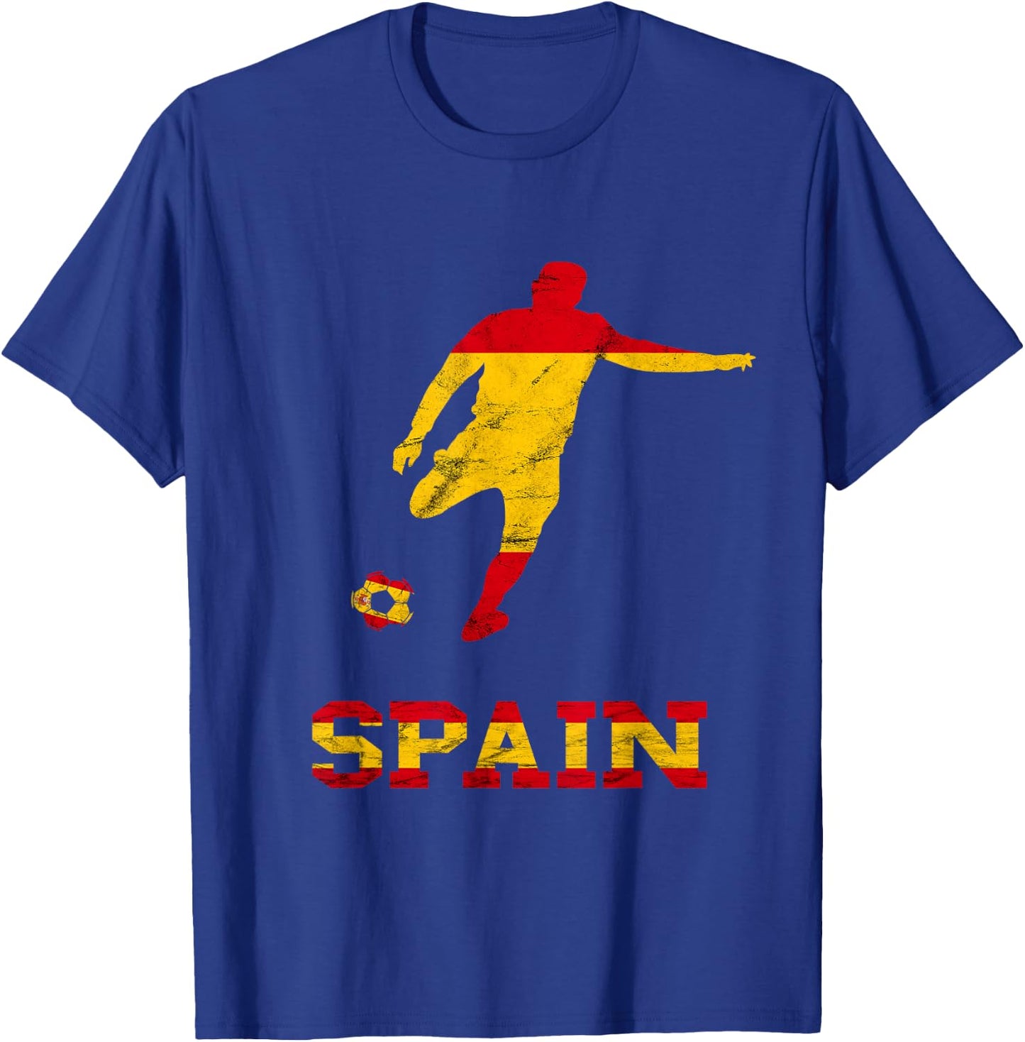 Spain Spanish Soccer Player Spain Flag Espana Spanish Pride T-Shirt - T-Shirt | Royal