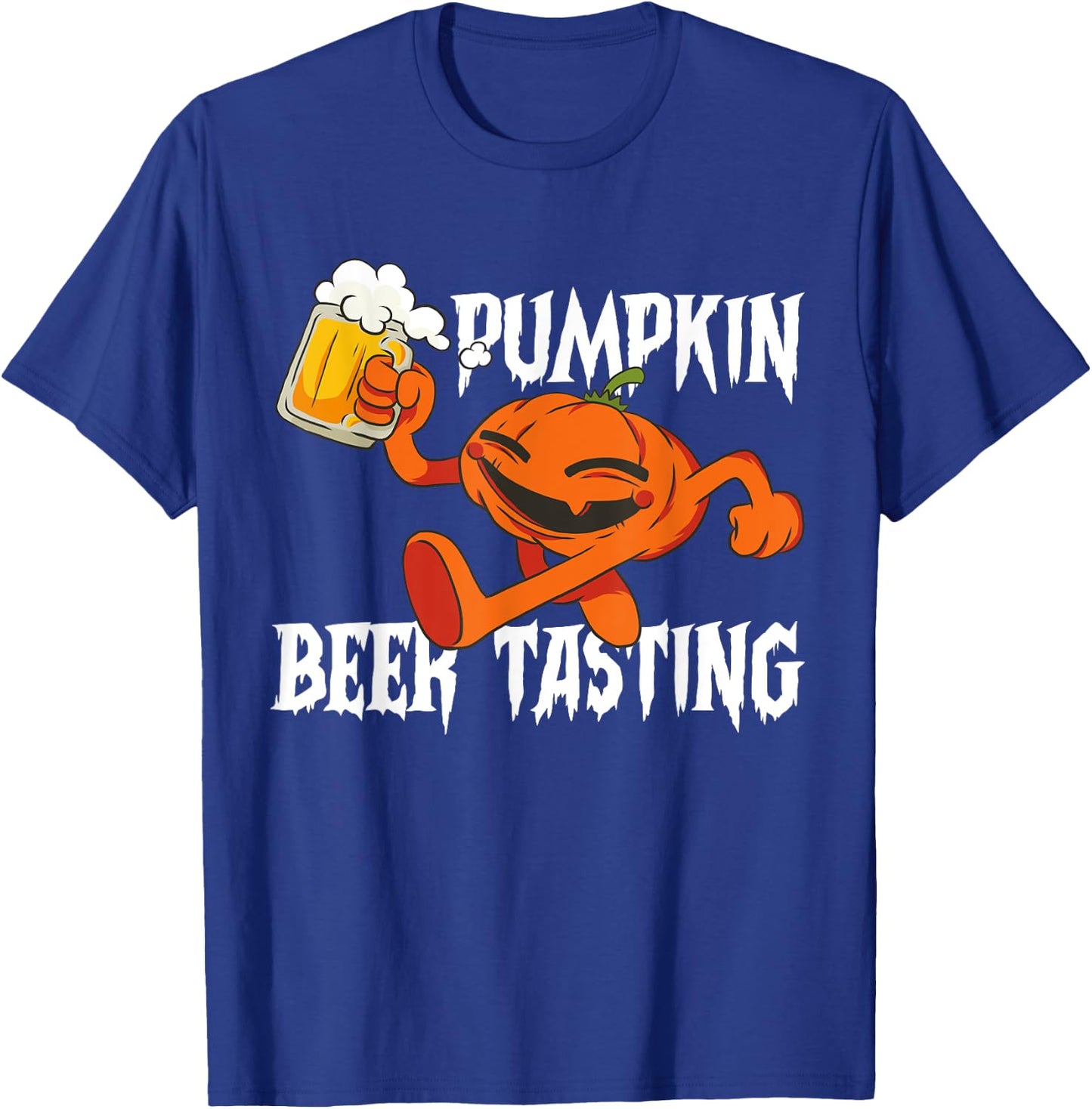 Pumpkin Beer Tasting Funny Beer Lover Horror Fan Gift T-Shirt - T-Shirt | Royal
