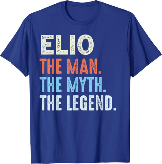 ELIO The Legend Name Personalized Cute Idea Men Vintage ELIO T-Shirt - T-Shirt | Royal