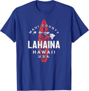 Lahaina Hawaii Maui Surfing T-Shirt - T-Shirt | Royal