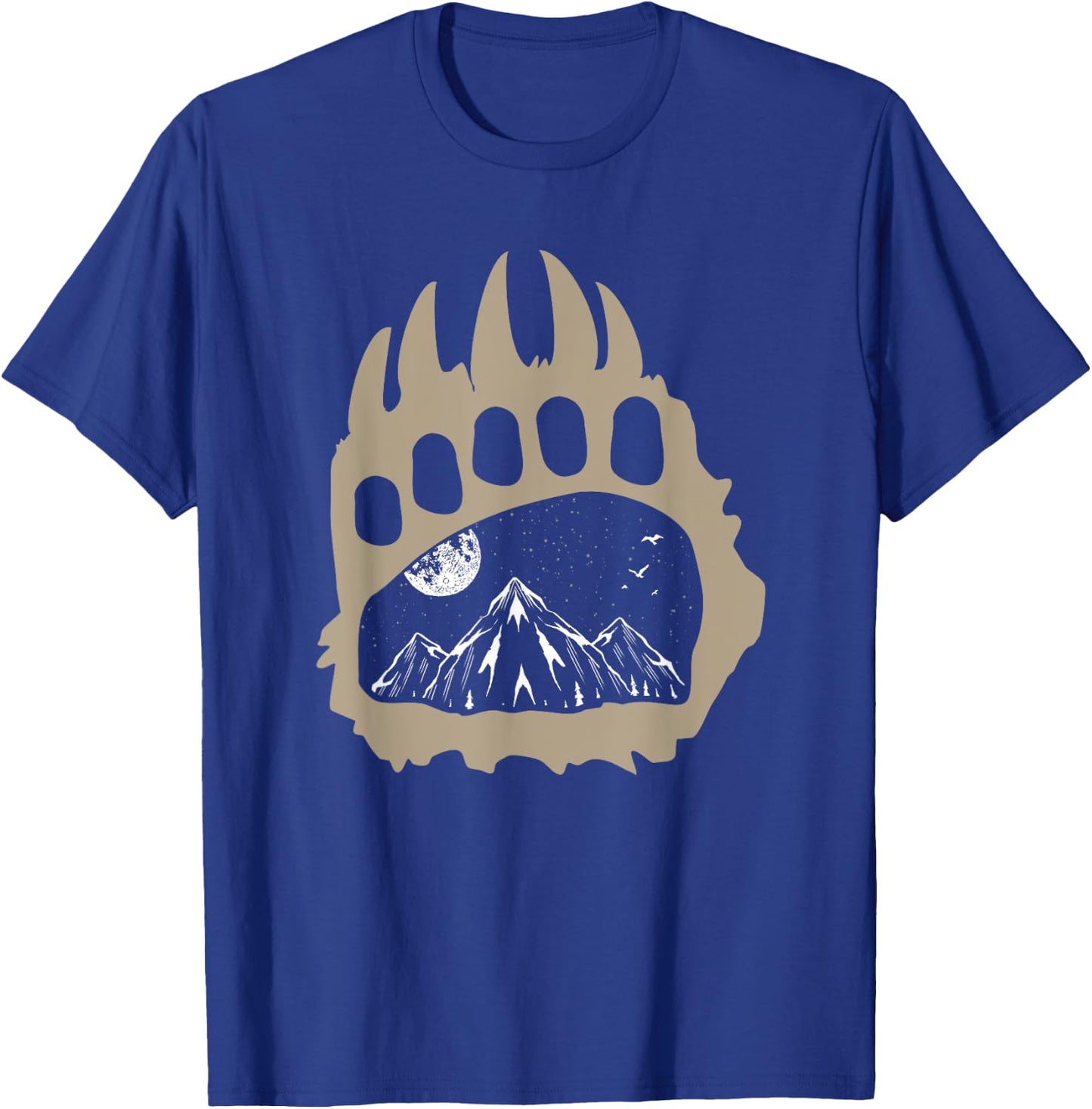Animal Mountains Outdoor Nature Forest Bear Wildlife Hiking T-Shirt - T-Shirt | Royal
