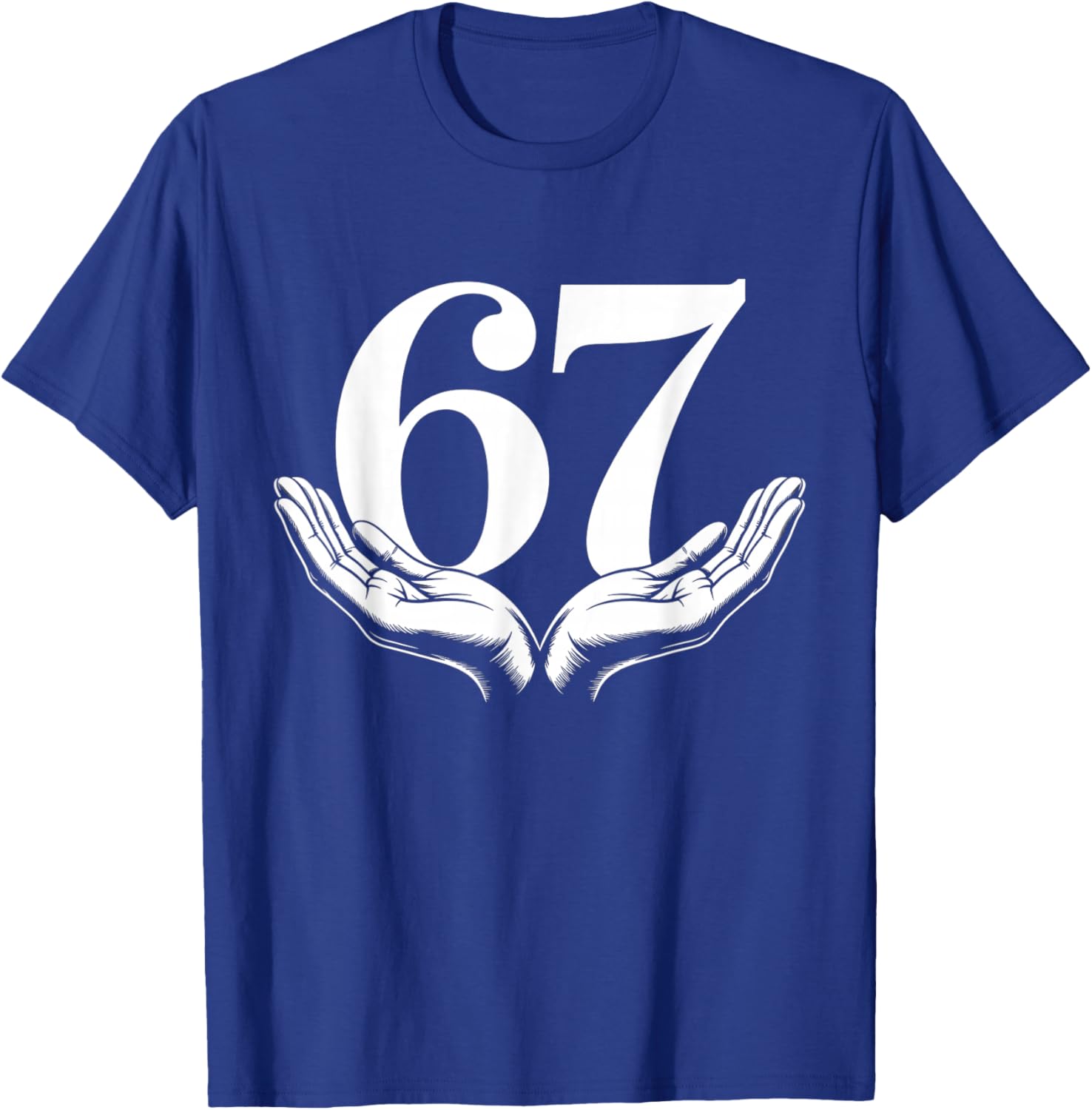 Funny Six Seven 6 7 Meme Gen Alpha Slang T-Shirt - T-Shirt | Royal