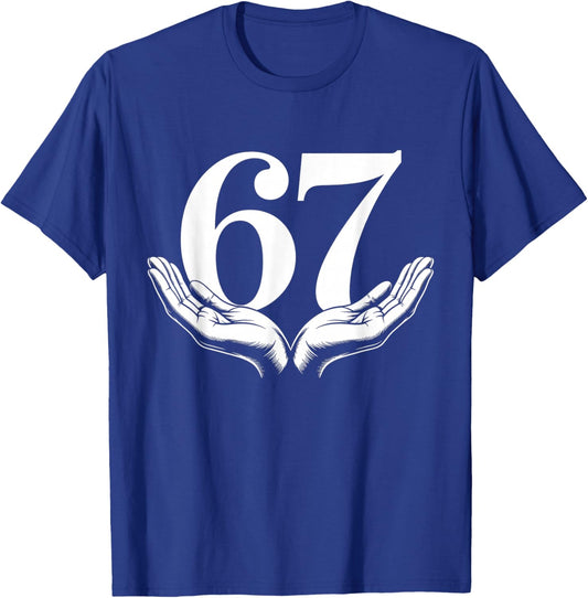 Funny Six Seven 6 7 Meme Gen Alpha Slang T-Shirt - T-Shirt | Royal