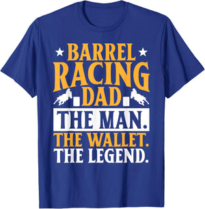 Barrel Racing Dad Horse Barrel Racer T-Shirt - T-Shirt | Royal