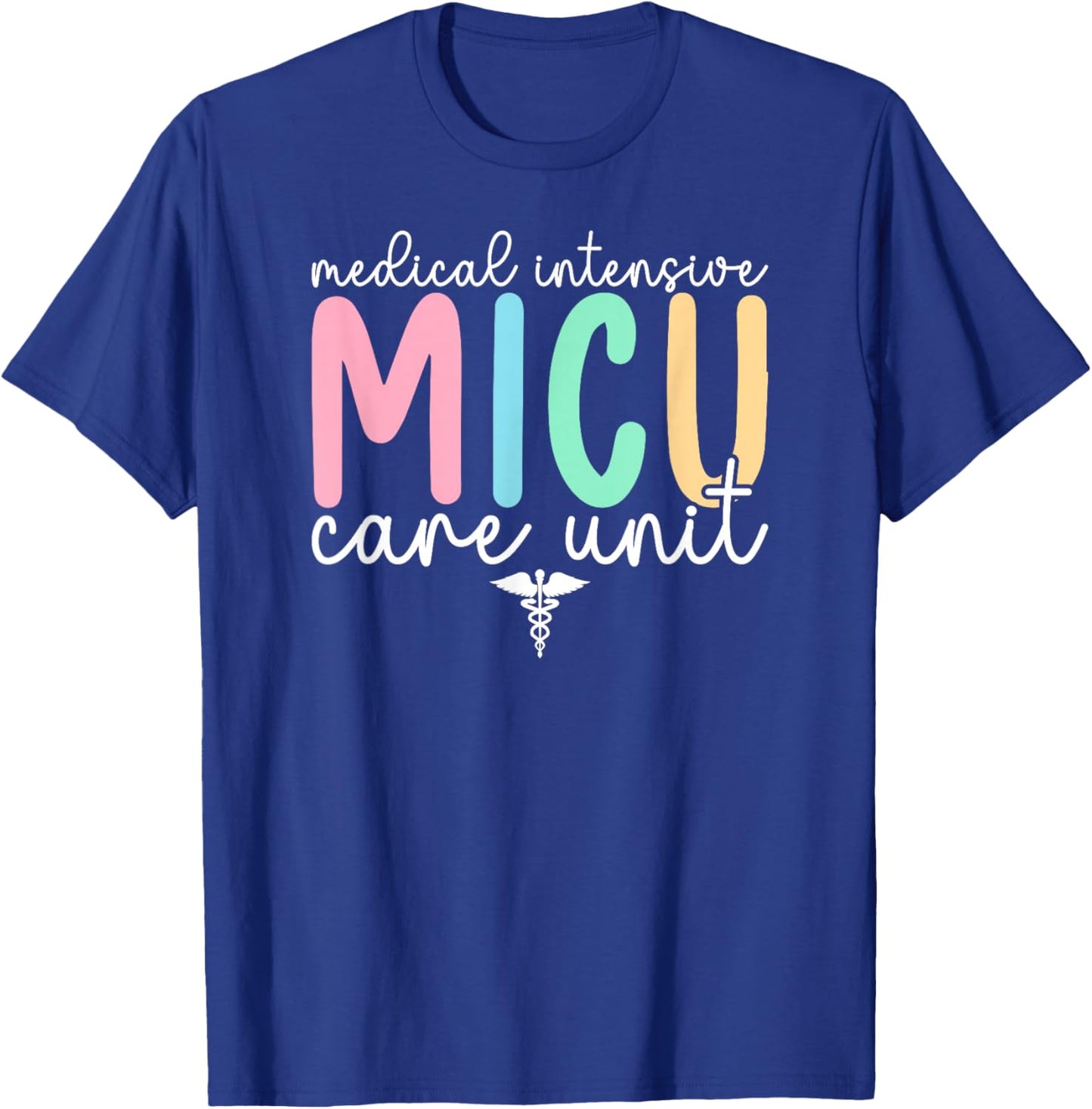 MICU Nurse Boho Medical Intensive Care Unit MICU Nursing T-Shirt - T-Shirt | Royal