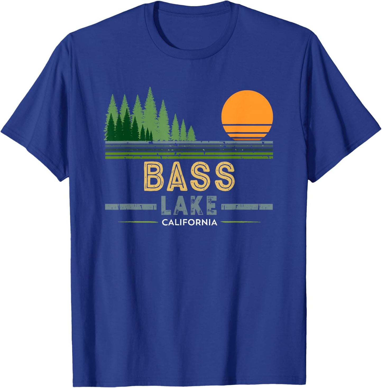 Vintage Bass Lake California T-Shirt - T-Shirt | Royal