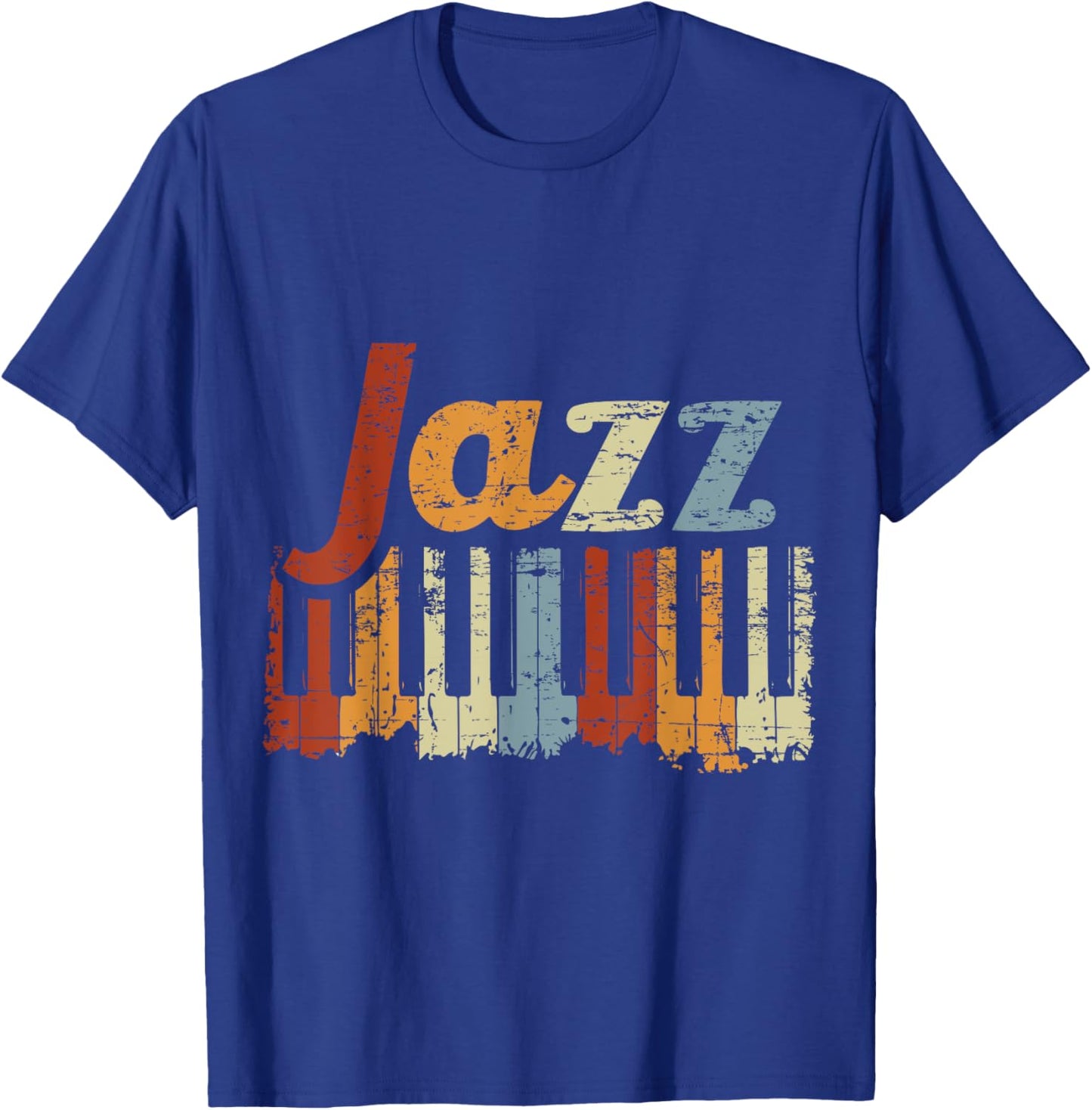 Vintage Piano Musical Instrument Jazz Piano Keys Piano T-Shirt - T-Shirt | Royal