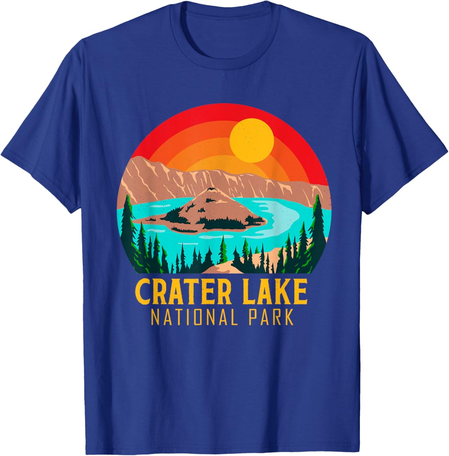 Crater Lake Souvenir National Park Hiking Nature T-Shirt - T-Shirt | Royal